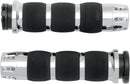 Gatlin Air Cushioned Grips Black / Chrome For Harley Davidson FLD 1690 2012-2013 - 25.4 MM