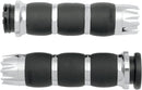 Excalibur Velvet Air Grips Black / Chrome For Harley Davidson FLD 1690 2012-2013 - 25.4 MM