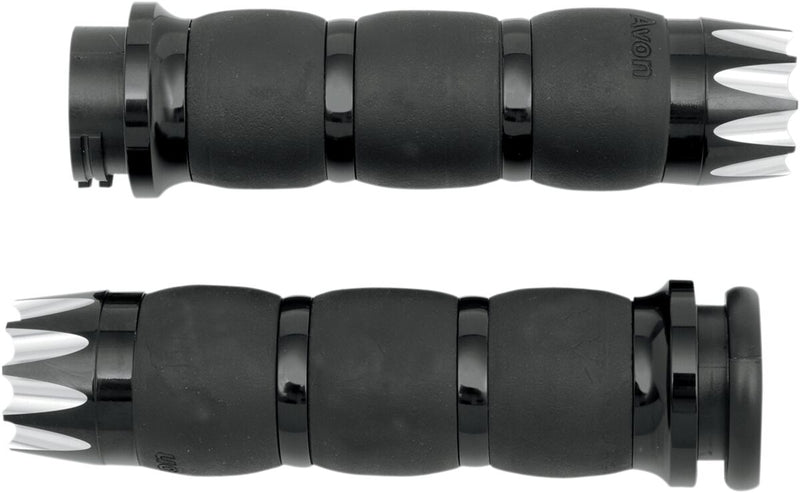 Excalibur Velvet Air Grips Anodized / Black For Harley Davidson FLD 1690 2012-2013 - 25.4 MM