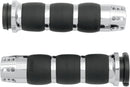 Gatlin Velvet Air Grips Black / Chrome For Harley Davidson FLDE 1750 ABS 2018-2020 - 25.4 MM