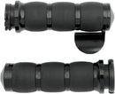 3-Ring Velvet Air Grips Anodized / Black For Harley Davidson FLD 1690 2012-2013 - 25.4 MM