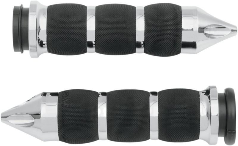 Spike Air Cushioned Grips Black / Chrome For Harley Davidson FLDE 1750 ABS 2020 - 25.4 MM