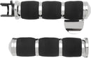 3-Ring Air Cushioned Grips Black / Chrome For Indian CHIEF 111 ABS 2014-2017 - 22 MM