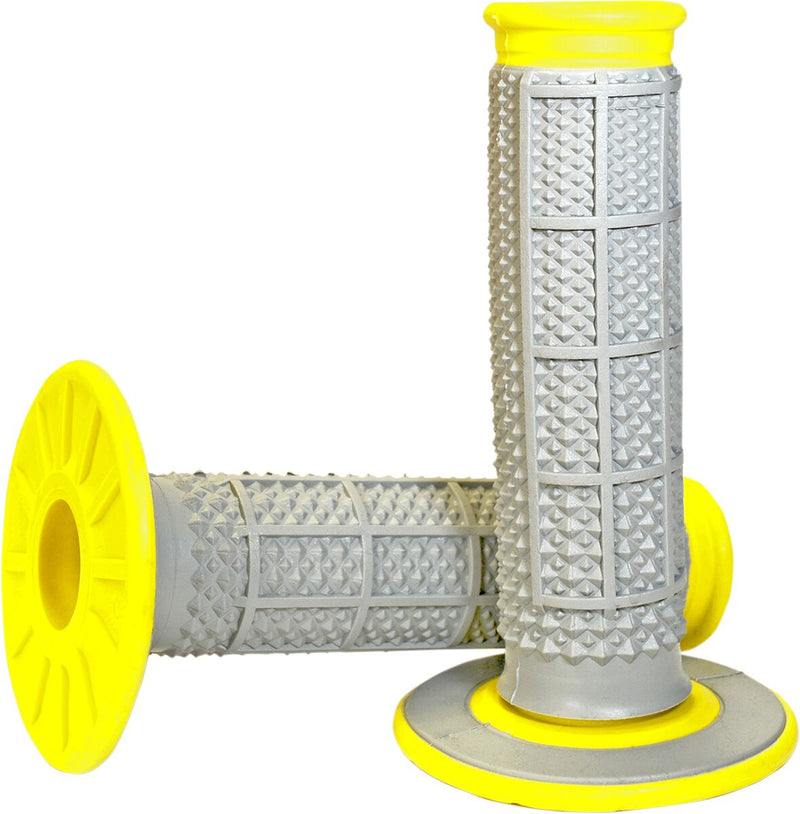 Tapered Dual-Compound Grips Grey / Yellow - 11.7 CM