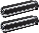 10-Gauge Comfort Grips Black / Chrome For Harley Davidson FL 1200 - 25.4 MM