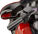 10-Gauge Comfort Grips Black / Chrome For Harley Davidson FL 1200 - 25.4 MM