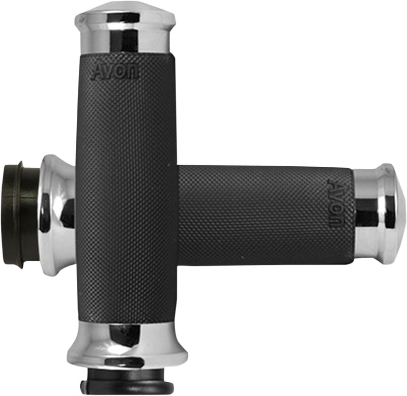 Custom Contour Grips Black / Chrome For Harley Davidson FLDE 1750 ABS 2018-2020 - 25.4 MM