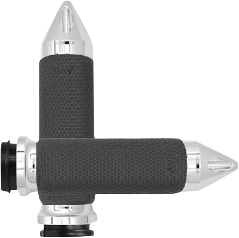 Vibration Dampening Memory Foam Grips Chrome For Harley Davidson FLDE 1750 ABS 2018-2020 - 25.4 MM