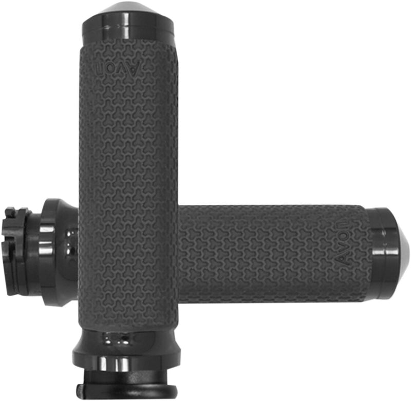 Vibration Dampening Memory Foam Grips Anodized / Black For Harley Davidson FLD 1690 ABS 2012-2016 - 25.4 MM