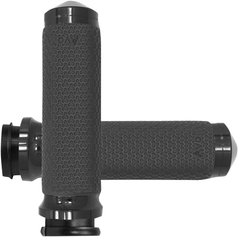 Vibration Dampening Memory Foam Grips Anodized / Black For Harley Davidson FLFB 1750 ABS 2018-2019 - 25.4 MM