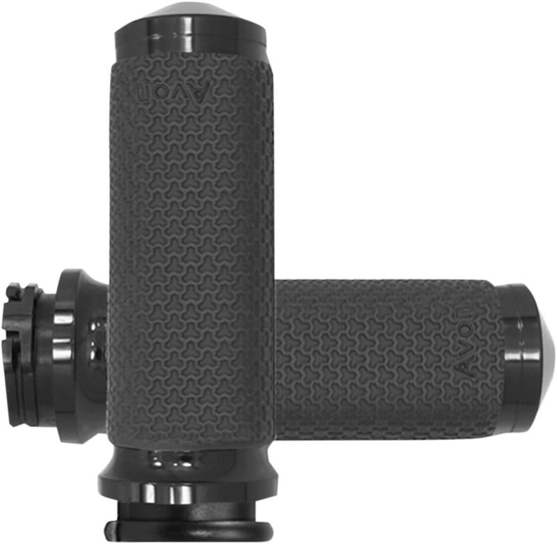 Vibration Dampening Memory Foam Grips Anodized / Black For Harley Davidson FLD 1690 2012-2013- 25.4 MM