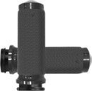 Vibration Dampening Memory Foam Grips Anodized / Black For Harley Davidson FLDE 1750 ABS 2018-2020- 25.4 MM