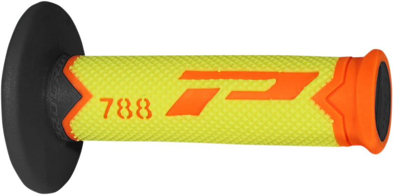 Triple Density Offroad 788 Closed End Grips Fluo Orange / Fluo Yellow / Black