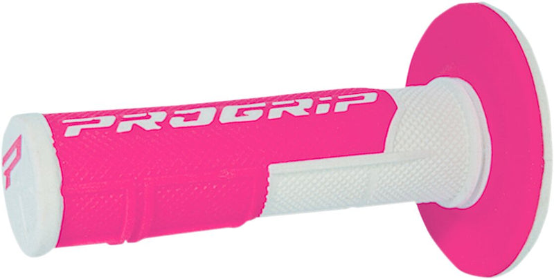 Double Density Offroad 801 Closed End Grips White / Fluo Pink