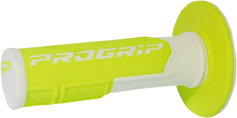 Double Density Offroad 801 Closed End Grips White / Fluo Yellow