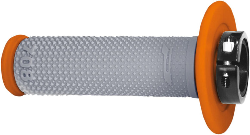 708 Offroad Single Density Lock On Grips Orange / Grey