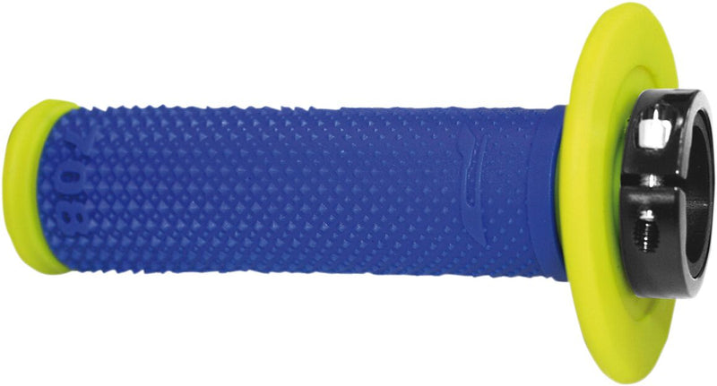 708 Offroad Single Density Lock On Grips Fluo Yellow / Blue