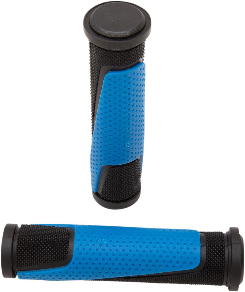 807 ATV / MTB Double Density Open End Grips Black / Blue