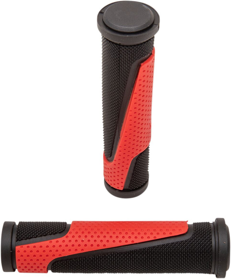 807 ATV / MTB Double Density Open End Grips Black / Red