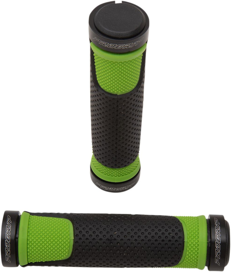 997 ATV / MTB Lock On Double Density Open End Grips Fluo Green / Black