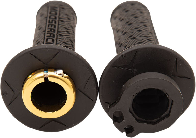 36 Series Clamp-On Grips Black / Flat / Gold For Gas Gas EC 200 2019-2020 - 11.7 CM