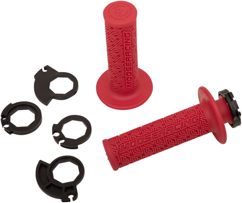 36 Series Clamp-On Grips Flat / Gold / Red For Gas Gas EC 200 2019-2020 - 11.7 CM