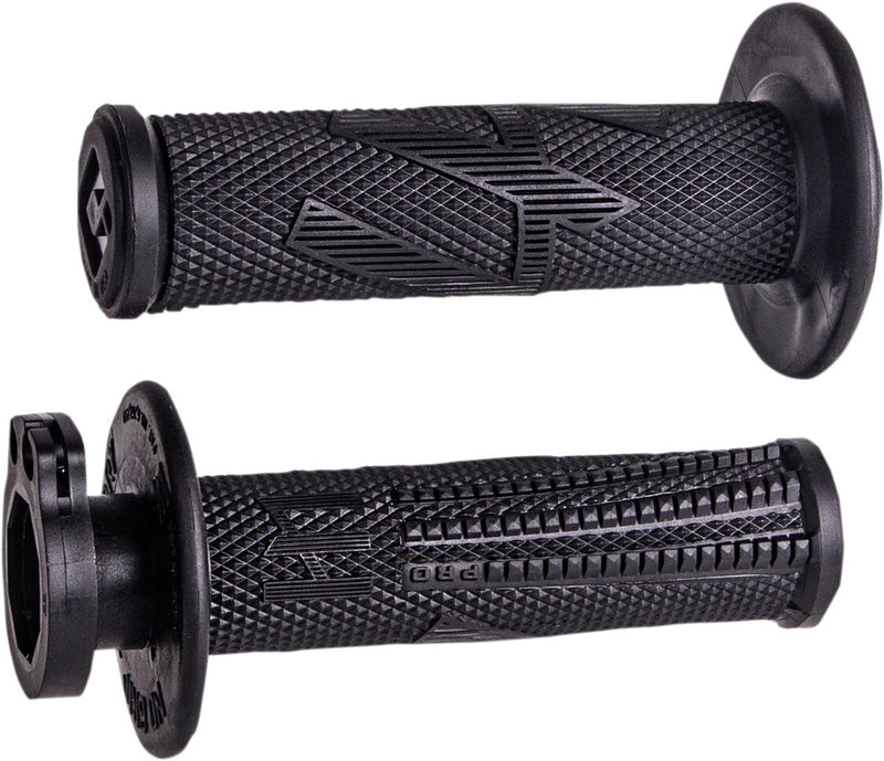 Emig Pro V2 Lock-On Grips Black / Flat For Beta RR 125 2018-2022 - 22 MM