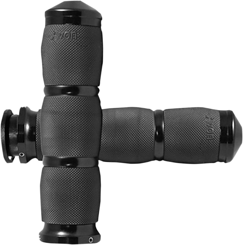 3-Ring Air Cushioned Grips Anodized / Black For Indian CHIEF 111 ABS 2018-2024 - 25.4 MM