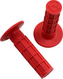 Ruffian MX Full Waffle Single-Ply Grips Flat / Red - 22 MM