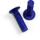 Ruffian MX Full Waffle Single-Ply Grips Blue / Flat - 11.4 CM