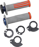 Emig Pro V2 Lock-On Grips Flat / Grey / Orange For Beta RR 125 2018-2022 - 22 MM