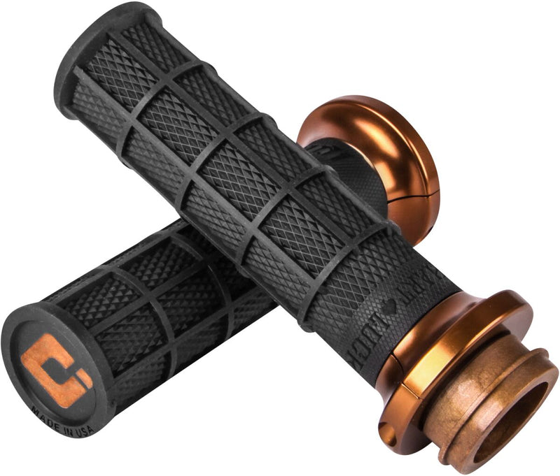 Hart-Luck Signature V-Twin Lock-On Grips Anodized / Black / Bronze For Harley Davidson FLD 1690 2012-2013 - 25.4 MM
