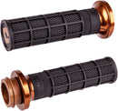 Hart-Luck Signature V-Twin Lock-On Grips Anodized / Black / Bronze For Harley Davidson FLD 1690 2012-2013 - 25.4 MM