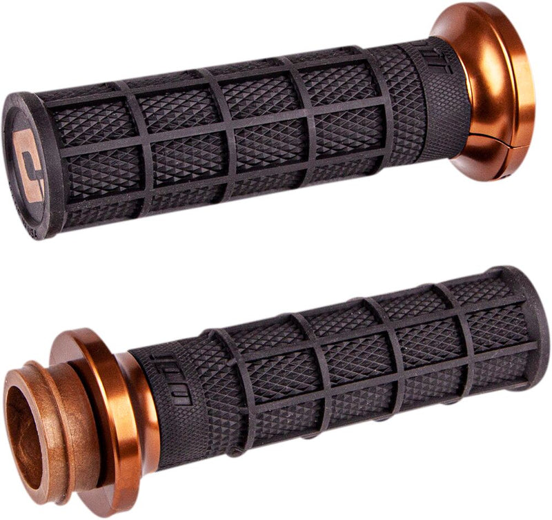 Hart-Luck Signature V-Twin Lock-On Grips Anodized / Black / Bronze For Harley Davidson FLD 1690 2012-2013 - 25.4 MM