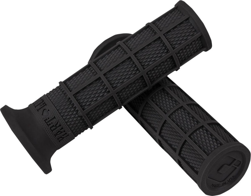 Hart-Luck Signature Full-Waffle Slip-On Grips Black / Flat - 25.4 MM