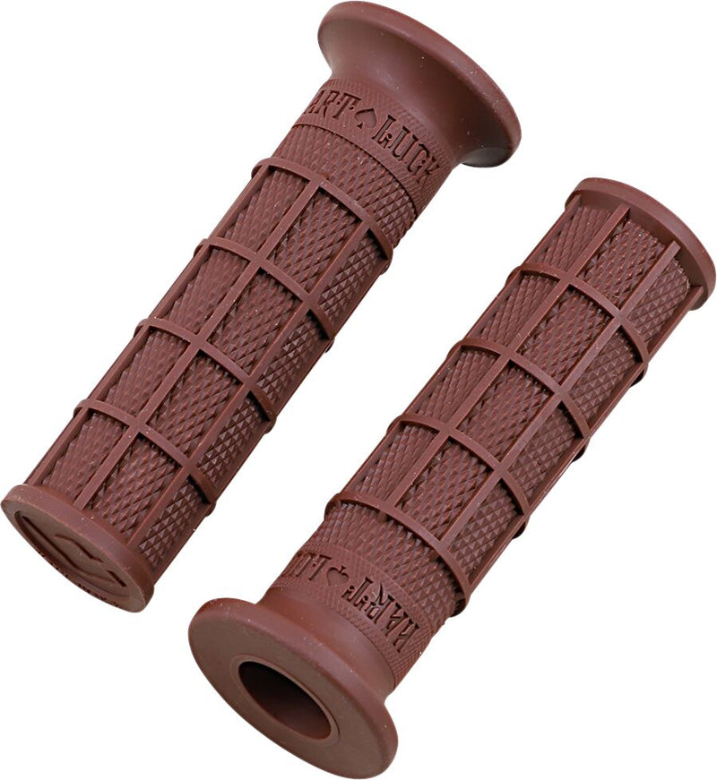 Hart-Luck Signature Full-Waffle Slip-On Grips Brown / Flat - 25.4 MM