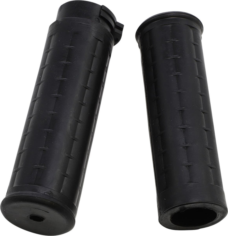 Old School Rubber Grips Black / Flat For Harley Davidson FLD 1690 2012-2013- 25.4 MM