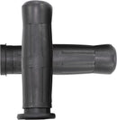 Old School Rubber Grips Black / Flat For Harley Davidson FLDE 1750 ABS 2018-20 - 25.4 MM