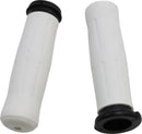 Old School Rubber Grips Flat / White For Harley Davidson FLDE 1750 ABS 2018-2020 - 12.7 CM