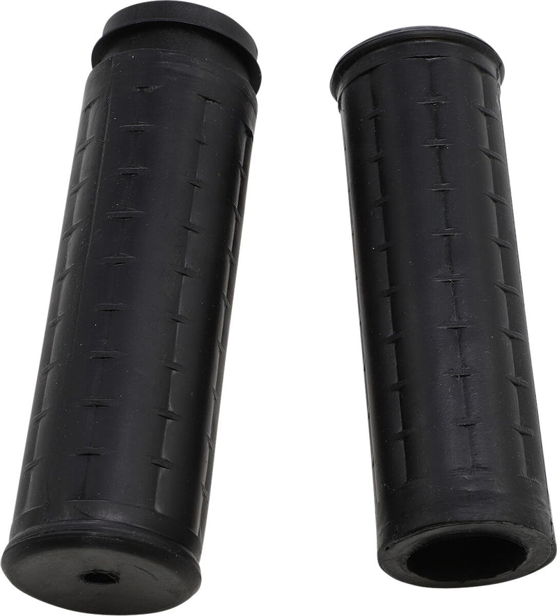 Old School Rubber Grips Black / Flat For Harley Davidson FLDE 1750 ABS 2018-2020 - 25.4 MM