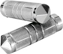 Knurled Diamond Custom Grips Chrome For Harley Davidson FLHR 1750 ABS - 25.4 MM