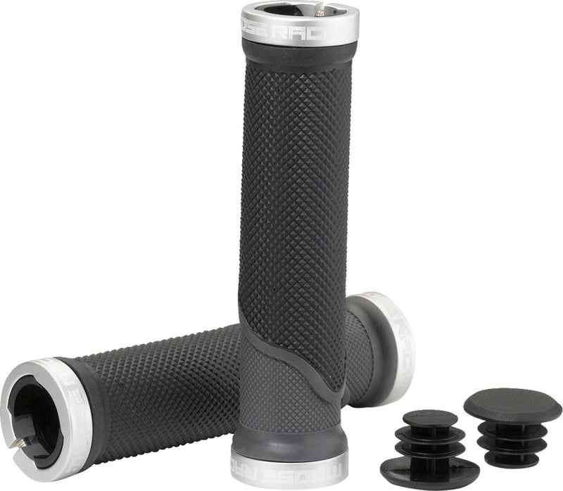 Mountain Bike Lock-On Grips Black / Grey For Bosch PERFORMANCE LINE CRUISE GEN 1 2015-2018 - 13 CM