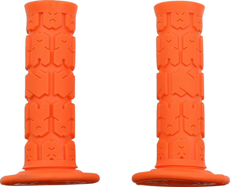 Rogue MX Single Ply Grips Flat / Orange - 22 MM