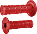 Rogue MX Single Ply Grips Flat / Red - 22 MM