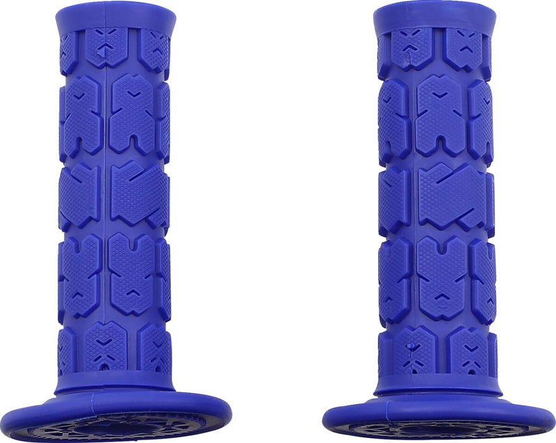 Rogue MX Single Ply Grips Blue / Flat - 22 MM