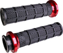 Hart-Luck Signature V-Twin Lock-On Grips for Indian Black / Red For Indian CHALLENGER 108 ABS 2020-2022 - 25.4 MM