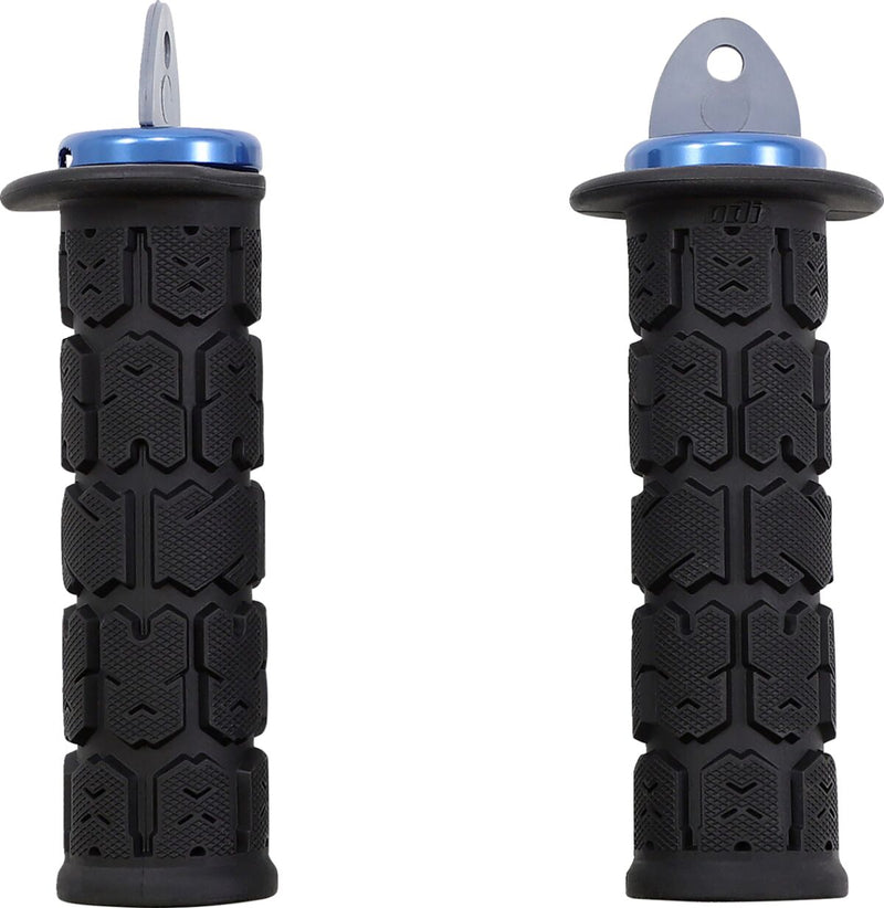 Rogue ATV/PWC Grips Black / Blue / Flat - 12.5 CM