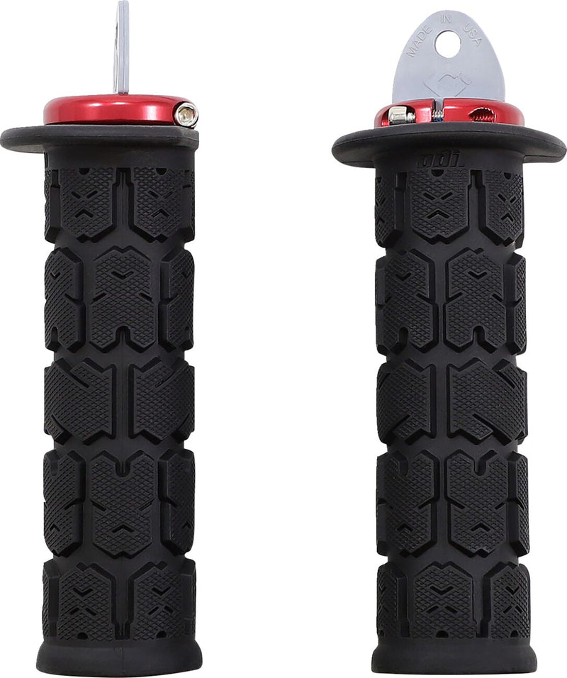 Rogue ATV/PWC Grips Black / Flat / Red - 12.5 CM