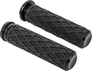 Diamond Grips Black For Harley Davidson FLD 1690 - 25.4 MM