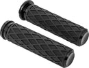 Diamond Grips Black For Harley Davidson FLDE 1750 ABS - 25.4 MM